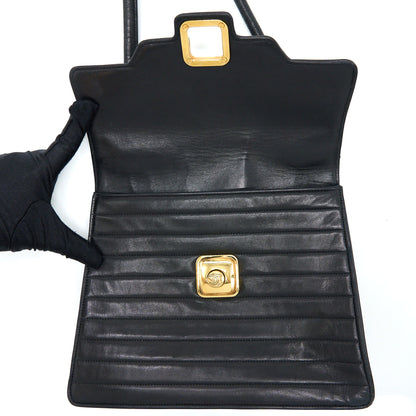 Chanel Vintage Kelly Flap Bag Lambskin Black