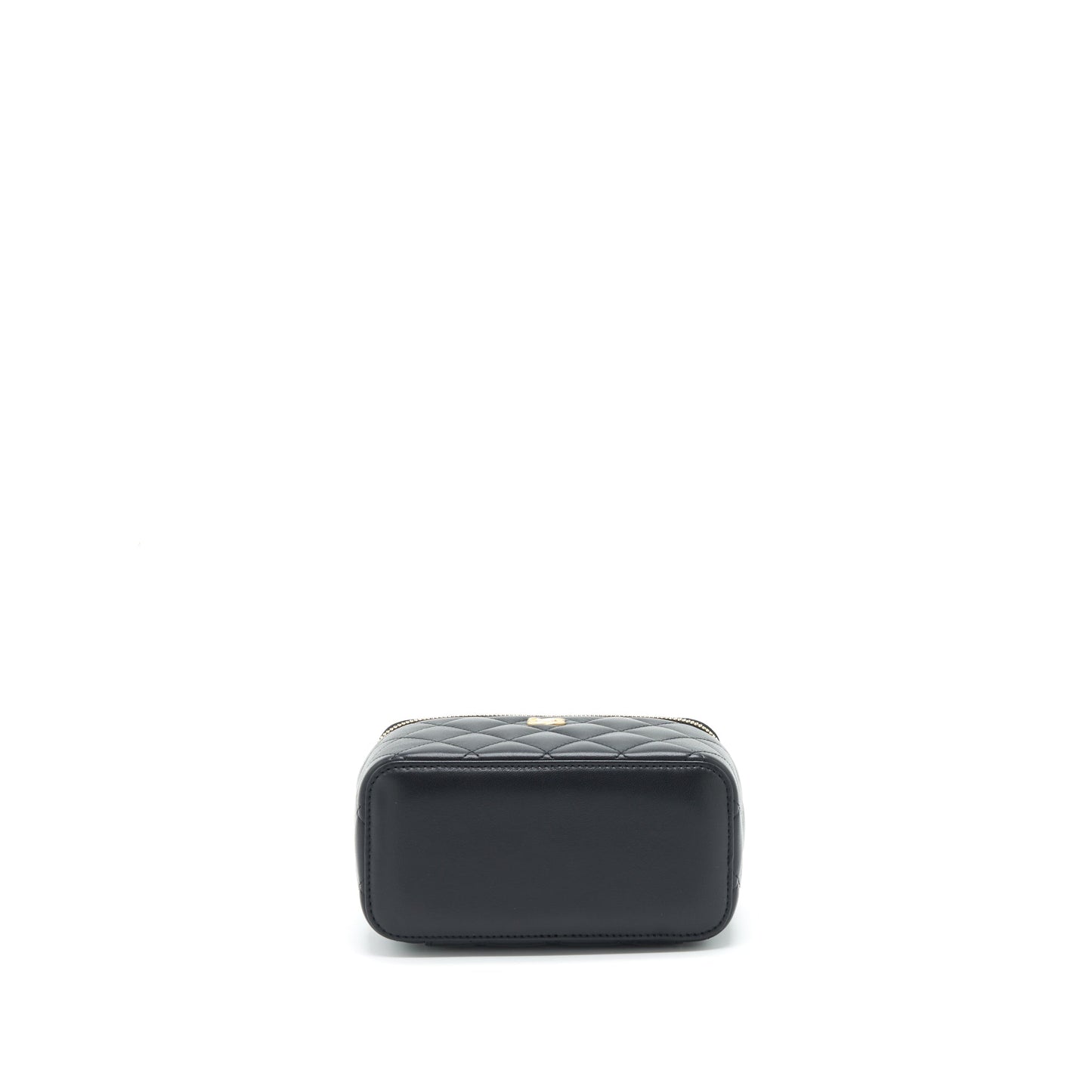 Chanel 22S Pearl Crush Long Vanity With Chain Lambskin Black