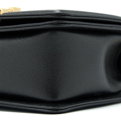 Chanel Mini Boy Bag Calfskin Black L (Microchip)