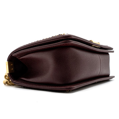 Chanel Medium Boy Bag Limited Edition Caviar Burgundy (microchip)