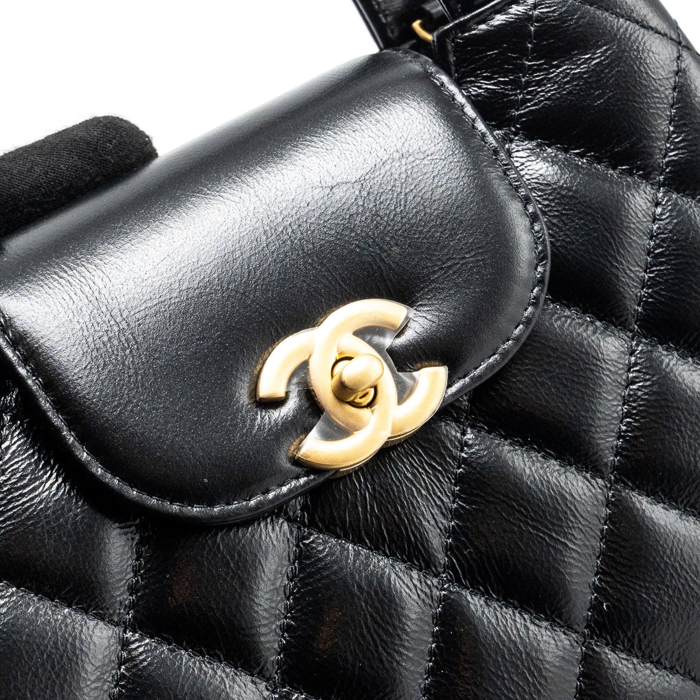 Chanel Mini Kelly Shopping Tote Bag Calfskin Black  (Microchip)