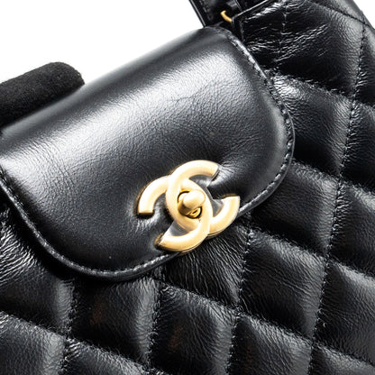 Chanel Mini Kelly Shopping Tote Bag Calfskin Black  (Microchip)