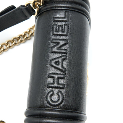 Chanel Mini Boy Bag Calfskin Black L (Microchip)