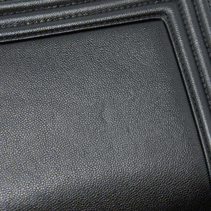 Chanel Mini Boy Bag Calfskin Black L (Microchip)