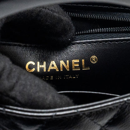 Chanel Mini Kelly Shopping Tote Bag Calfskin Black  (Microchip)