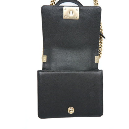 Chanel Mini Boy Bag Calfskin Black L (Microchip)