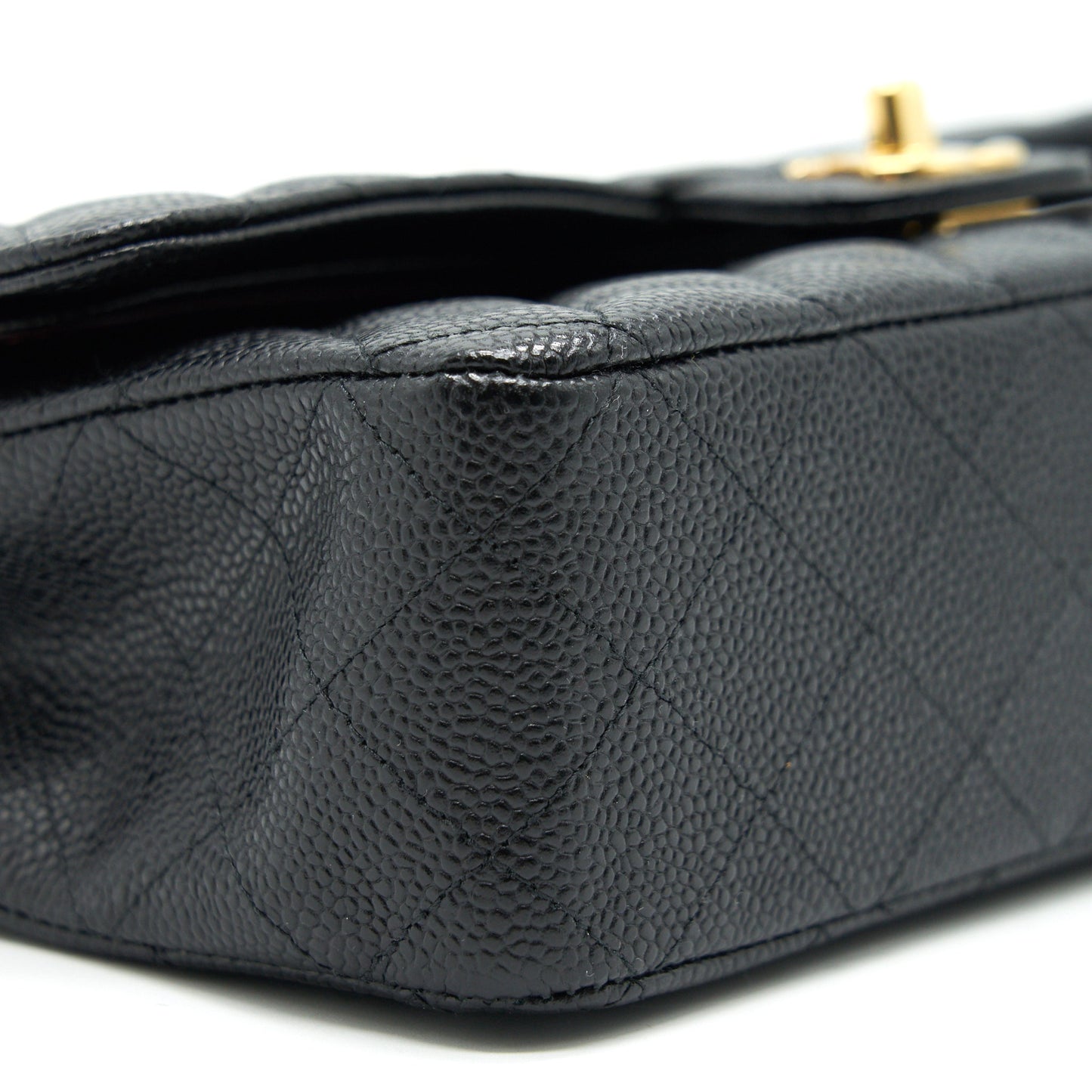 CHANEL MEDIUM CLASSIC DOUBLE FLAP BAG CAVIAR BLACK