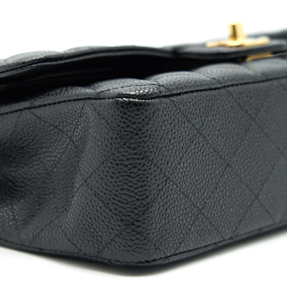 CHANEL MEDIUM CLASSIC DOUBLE FLAP BAG CAVIAR BLACK