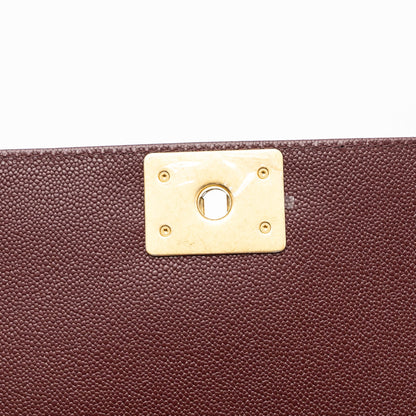 Chanel Medium Boy Bag Limited Edition Caviar Burgundy (microchip)