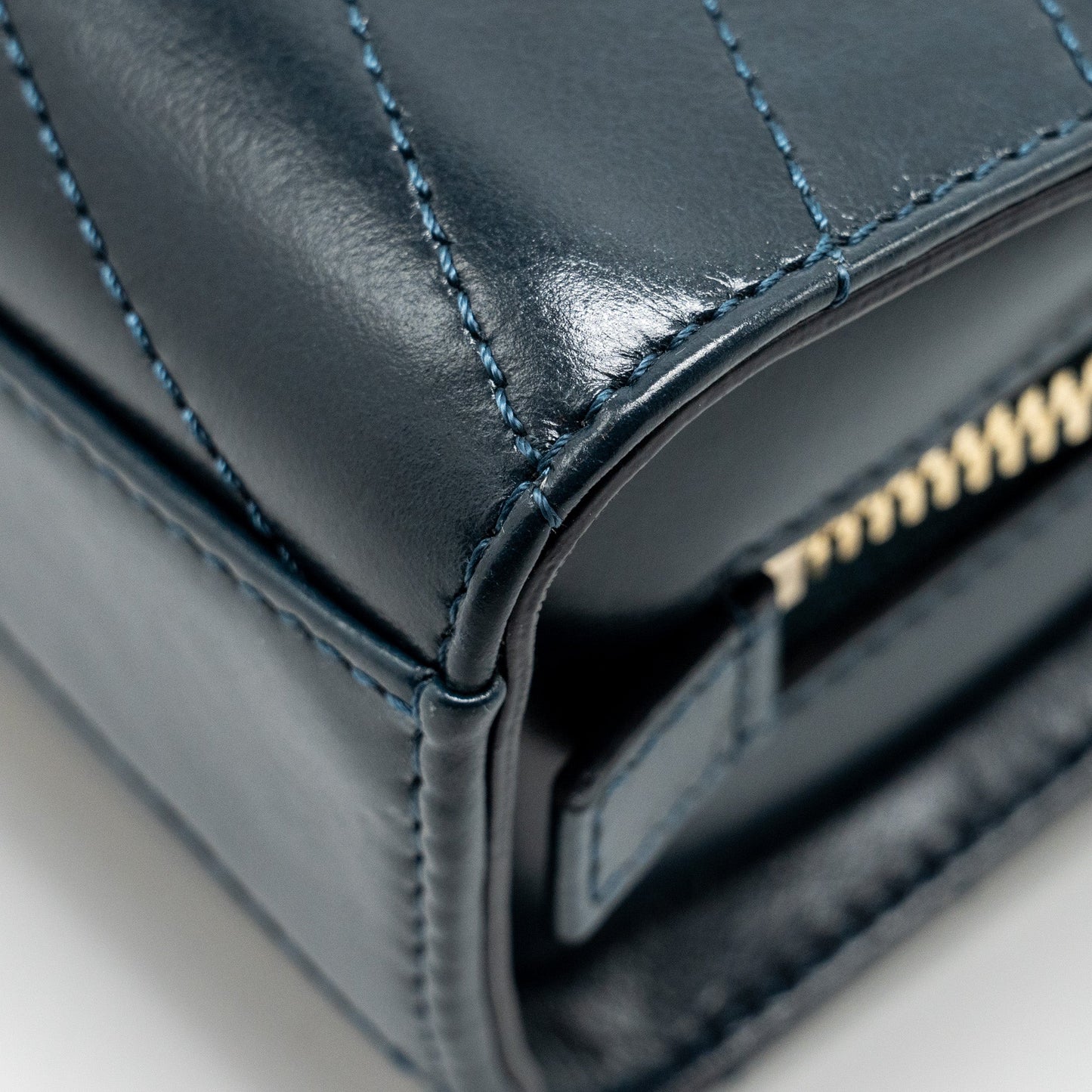 Chanel Lock me Up Chevron Medal Flap Bag Calfskin Dark Navy