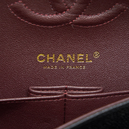 CHANEL MEDIUM CLASSIC DOUBLE FLAP BAG CAVIAR BLACK