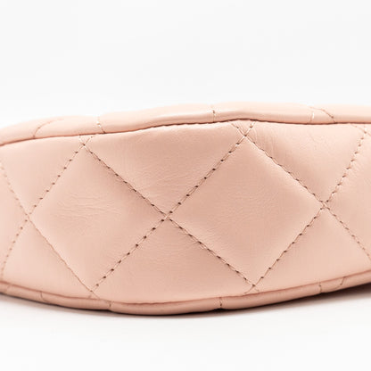 Chanel 23K Small Hobo Bag Calfskin Pink  (microchip)