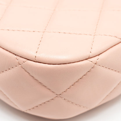 Chanel 23K Small Hobo Bag Calfskin Pink  (microchip)