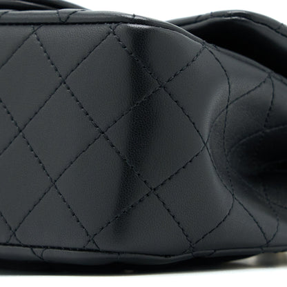 Chanel 23C Pearl Crush Mini Square Flap Bag Lambskin Black L (Microchip)