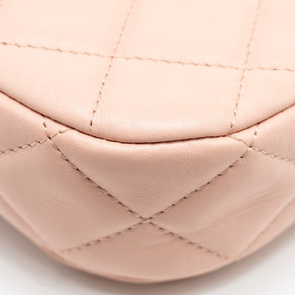 Chanel 23K Small Hobo Bag Calfskin Pink  (microchip)
