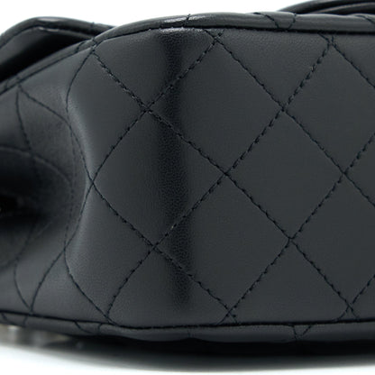 Chanel 23C Pearl Crush Mini Square Flap Bag Lambskin Black L (Microchip)
