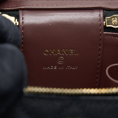 Chanel 23C Mini Vanity with Chain Caviar Black L (Microchip)