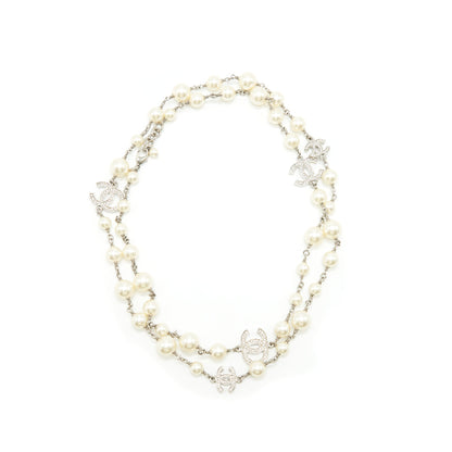 CHANEL CC PEARL LONG NECKLACE