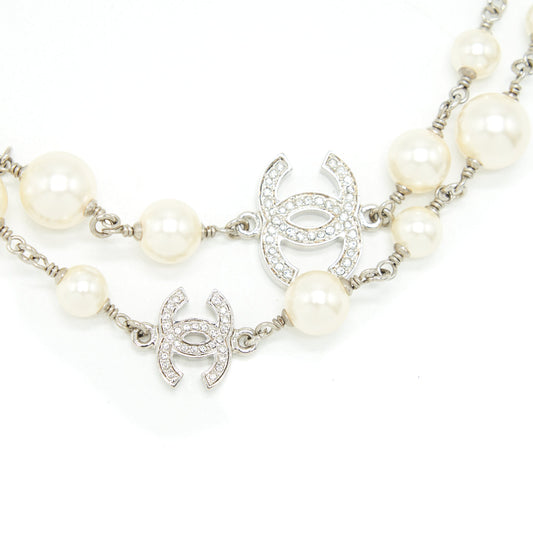 CHANEL CC PEARL LONG NECKLACE