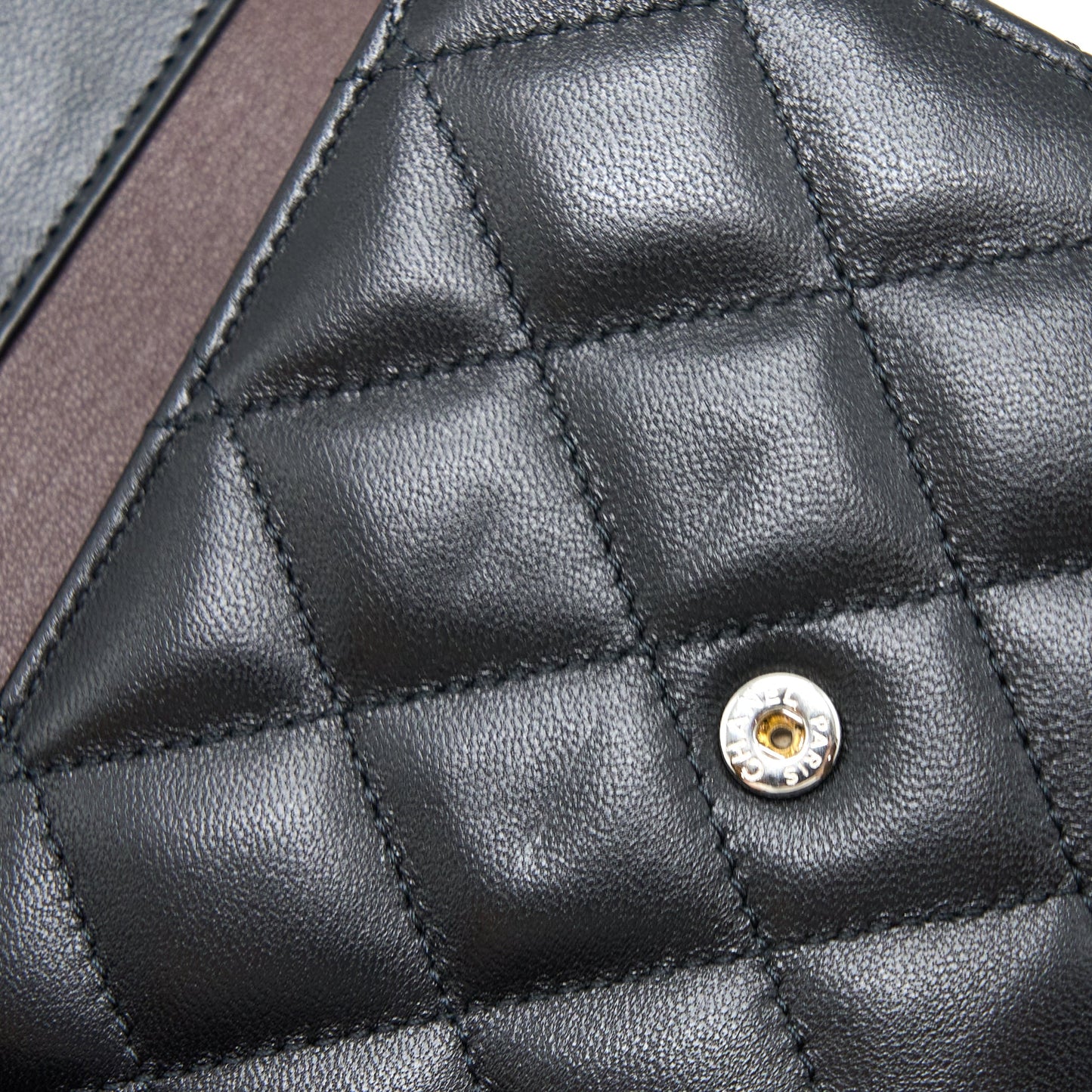 Chanel Small Classic Compact Wallet Lambskin Black