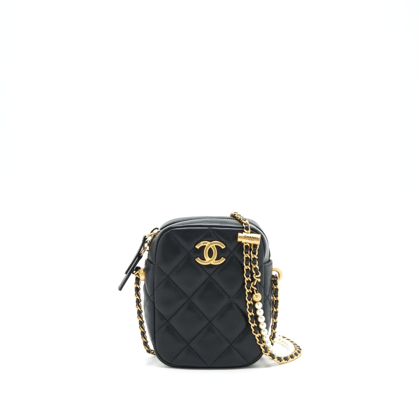 Chanel 22C My Perfect Mini Camera Case Lambskin Black