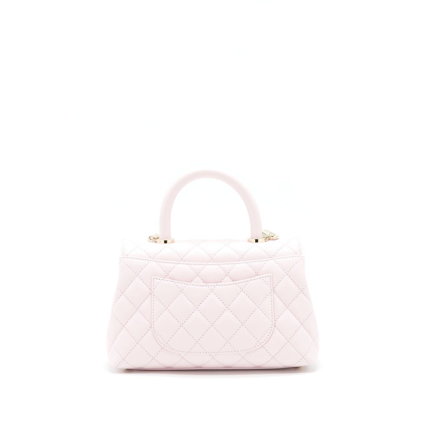 Chanel 22P Small Coco Handle Caviar Light Pink L