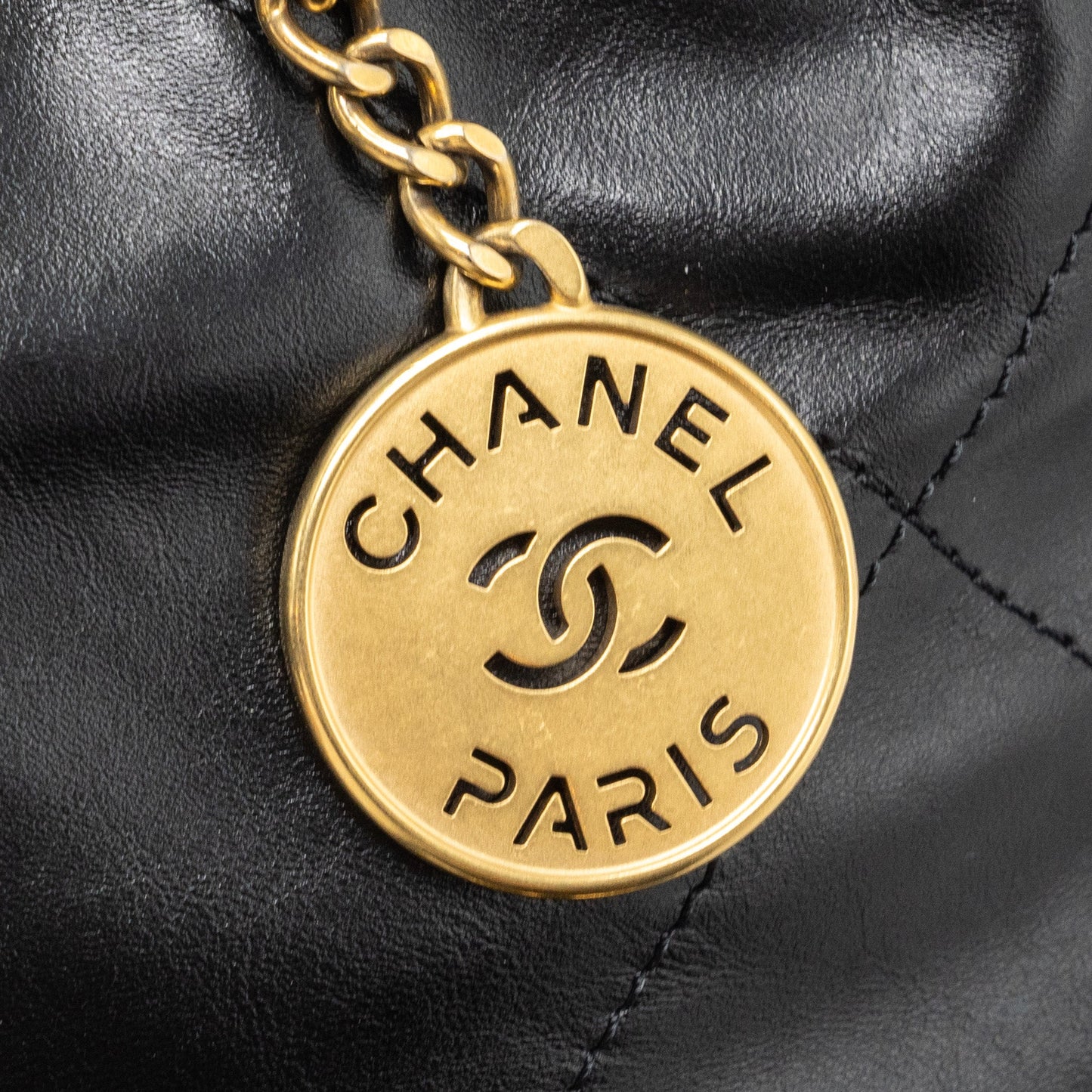 Chanel Mini 22 Bag Shiny Calfskin Black (Microchip)