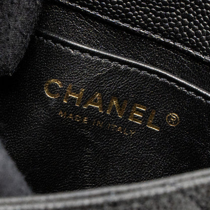 Chanel 23P mini Coco Love Flap Bag Caviar Black Brushed (Microchip)