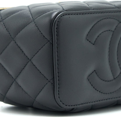 Chanel Pearl Crush Long Vanity with Chain Lambskin Black  (Microchip)