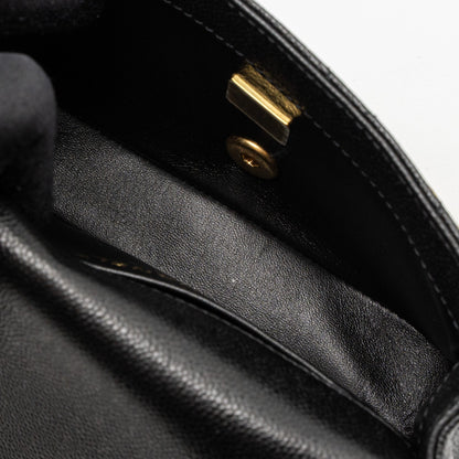 Chanel 23P mini Coco Love Flap Bag Caviar Black Brushed (Microchip)