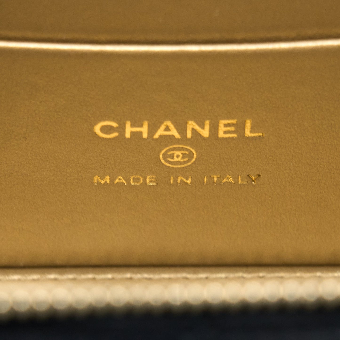 Chanel Pearl Crush Long Vanity with Chain Lambskin Black  (Microchip)