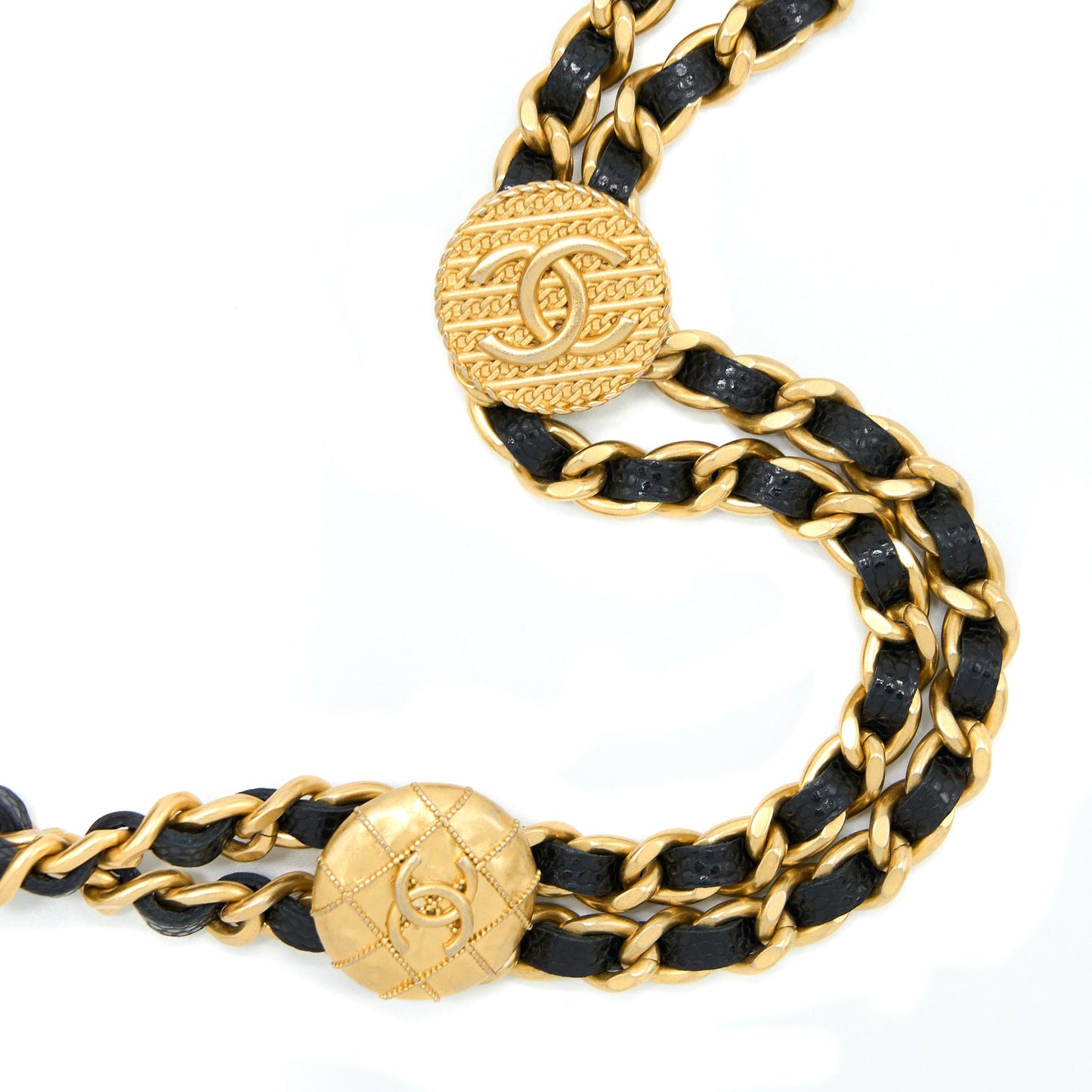Chanel 22A Wallet On Chain Caviar Black  (Microchip)