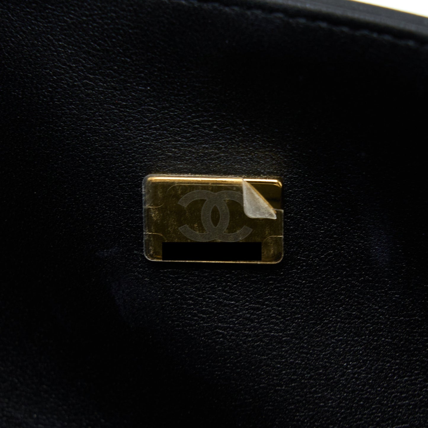 Chanel Medium Boy Bag Lambskin Black Brushed  (Microchip)