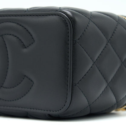 Chanel 22B Pearl Crush Long Vanity with Chain Lambskin Black  (Microchip)