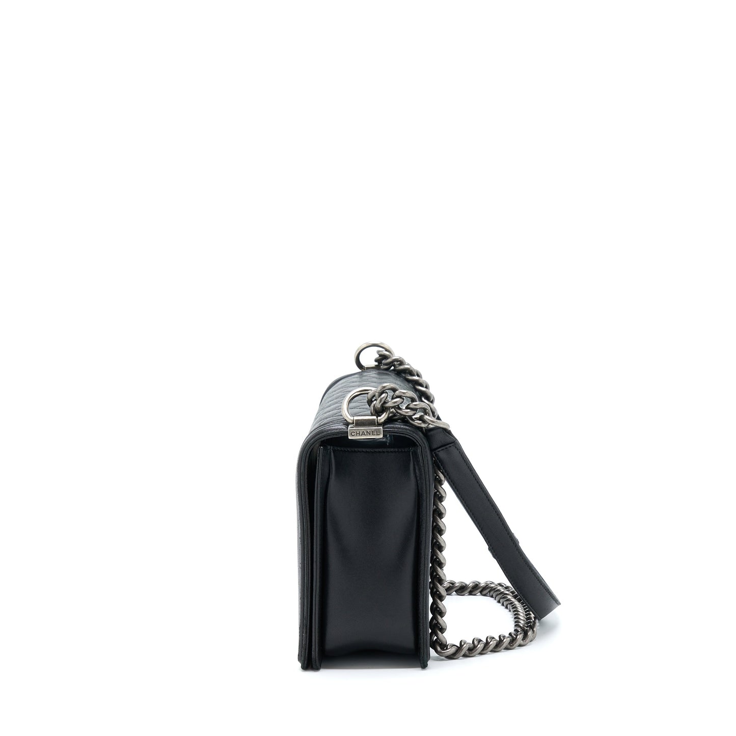 Chanel Medium Boy Bag Lambskin Black Ruthenium