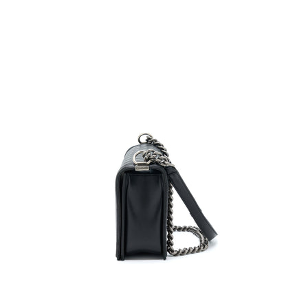 Chanel Medium Boy Bag Lambskin Black Ruthenium