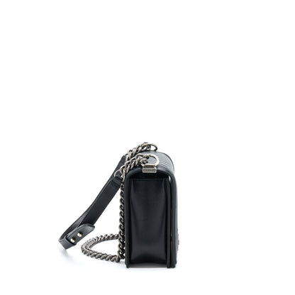 Chanel Medium Boy Bag Lambskin Black Ruthenium