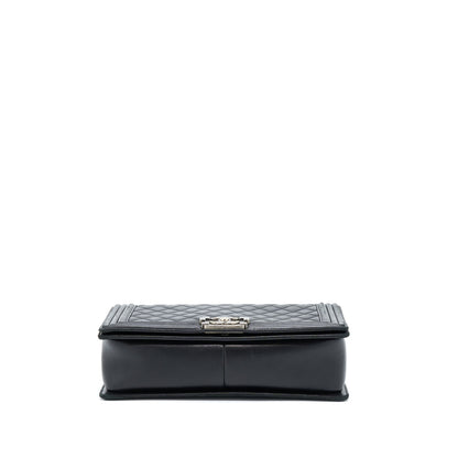 Chanel Medium Boy Bag Lambskin Black Ruthenium
