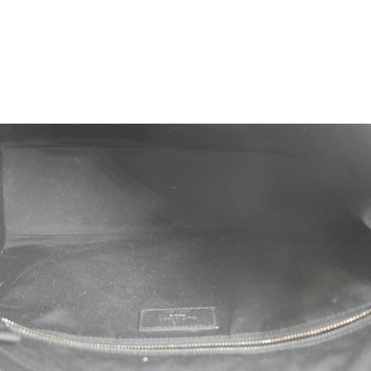 YVES SAINT LAURENT Niki Large Crinkle Leather Shopper Tote Bag Black