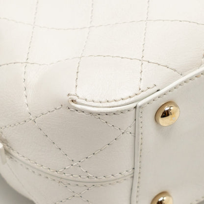 Chanel Mini Camera Bag with Chain Calfskin White L