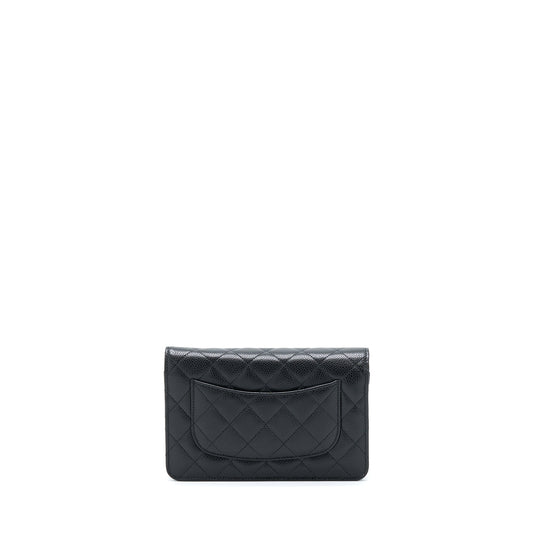 Chanel Classic Wallet On Chain Caviar Black  (Microchip)