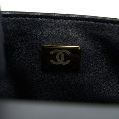 Chanel Classic Mini Square Flap Bag Lambskin Black L (Microchip)