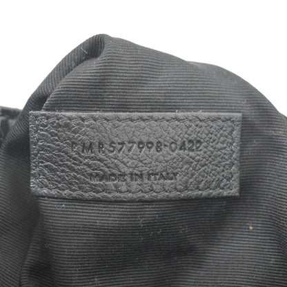 YVES SAINT LAURENT Niki Large Crinkle Leather Shopper Tote Bag Black