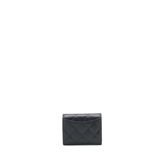 Chanel Mini Flap Card Holder With Chain Caviar Black L