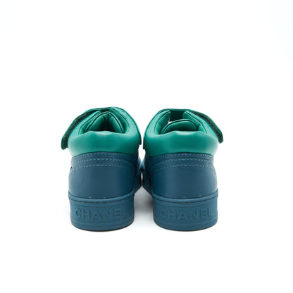 Chanel Sneakers Size 37 In Blue Green