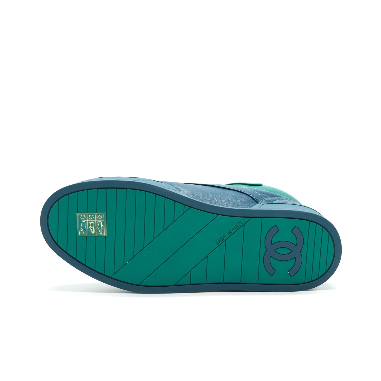 Chanel Sneakers Size 37 In Blue Green