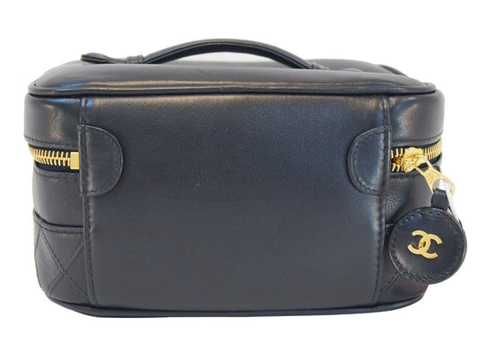 CHANEL Caviar Skin Vanity Cosmetic Bag Black - Final Call