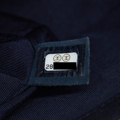 Chanel Medium Boy Bag Grained Calfskin Dark Blue L