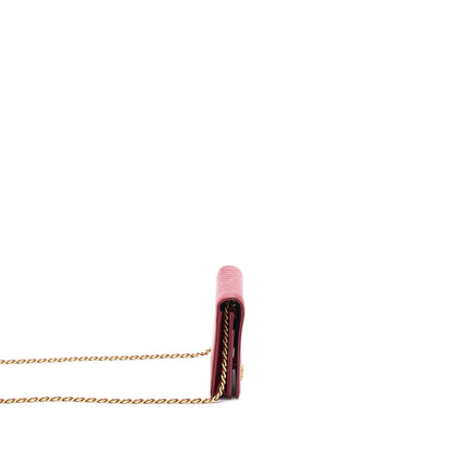 Chanel Boy Wallet On Chain Chevron Caviar Red Brushed