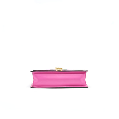 GUCCI SMALL SYLVIE LEATHER BAG PINK